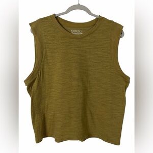 Faherty Sunwashed Muscle Tank Top Organic Cotton Sleeveless Size Large